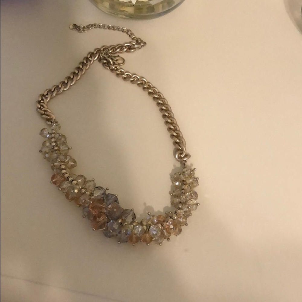Beaded statement necklace.